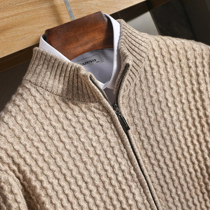 Belmont™ – Pullover en laine Mérinos avec fermeture éclair