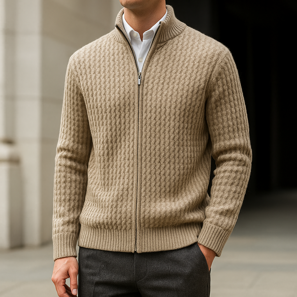 Belmont™ – Pullover en laine Mérinos avec fermeture éclair