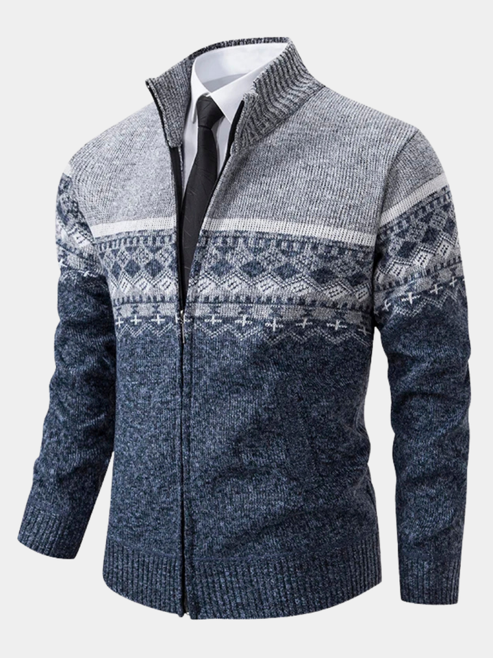 Howard™ – Cardigan à fermeture éclair en maille de style nordique