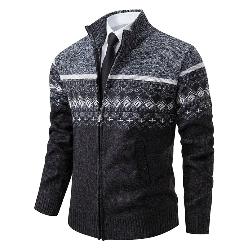 Howard™ – Cardigan à fermeture éclair en maille de style nordique