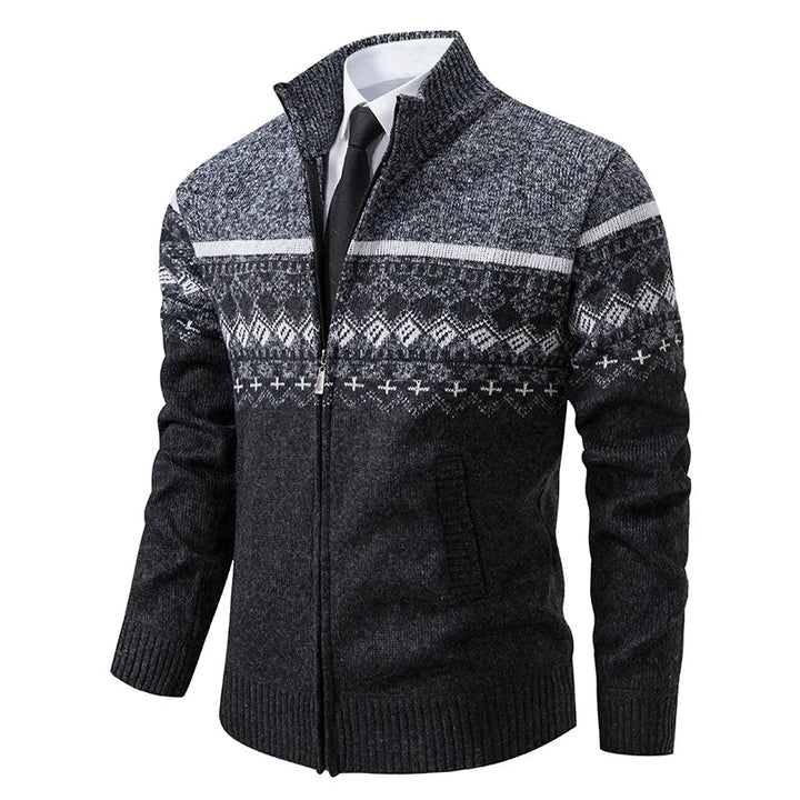 Howard™ – Cardigan à fermeture éclair en maille de style nordique
