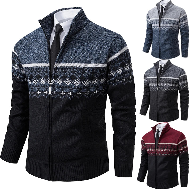 Howard™ – Cardigan à fermeture éclair en maille de style nordique