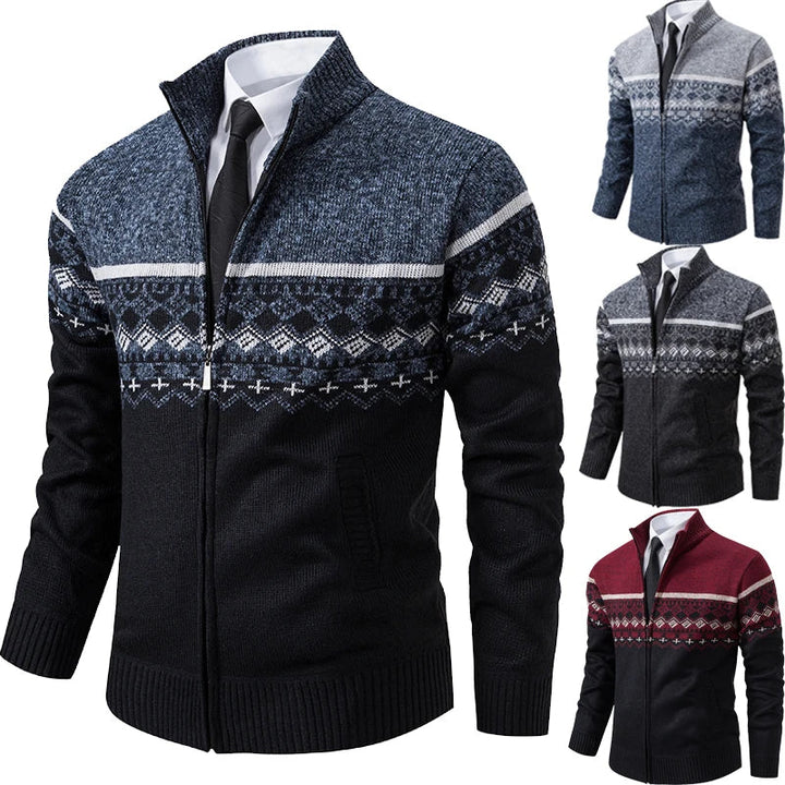 Howard™ – Cardigan à fermeture éclair en maille de style nordique