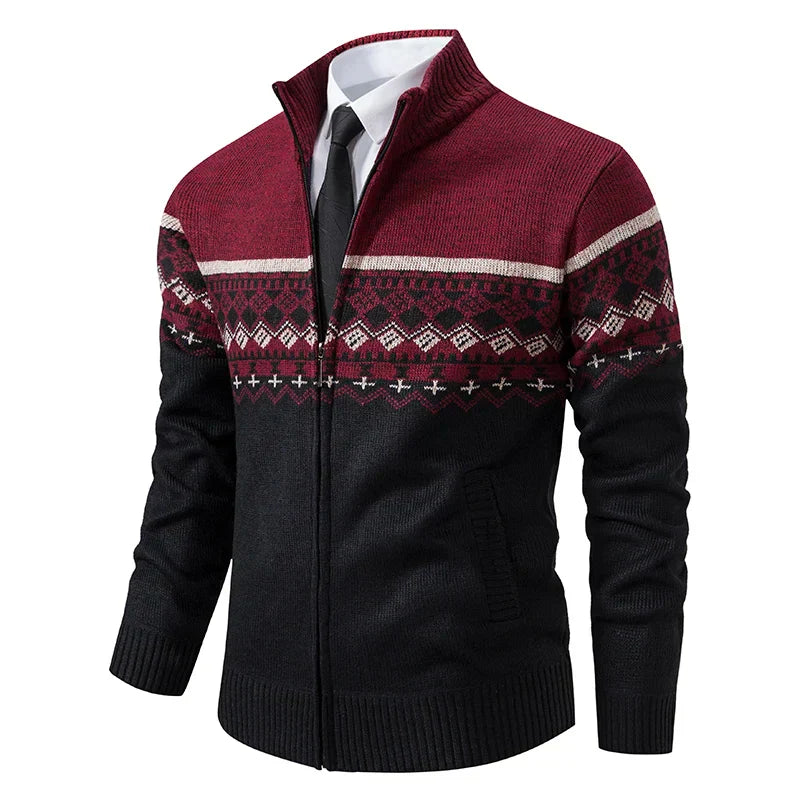 Howard™ – Cardigan à fermeture éclair en maille de style nordique