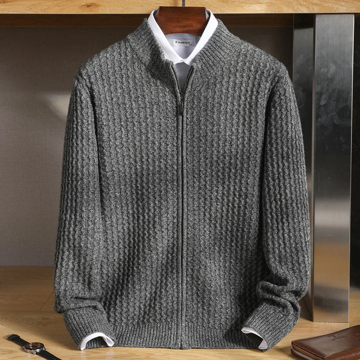 Belmont™ – Pullover en laine Mérinos avec fermeture éclair