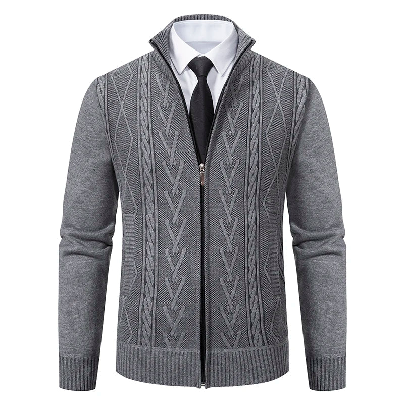 Dawson™ – Cardigan texturé à fermeture éclair