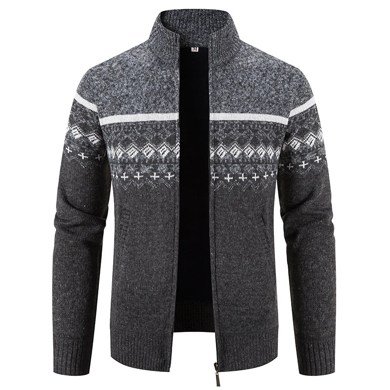 Howard™ – Cardigan à fermeture éclair en maille de style nordique