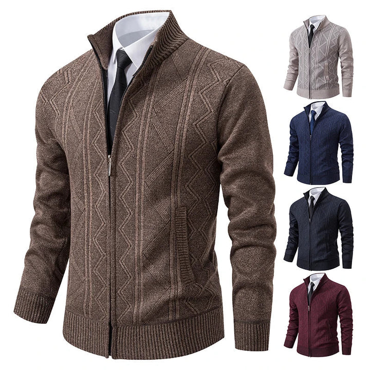 Dawson™ – Cardigan texturé à fermeture éclair