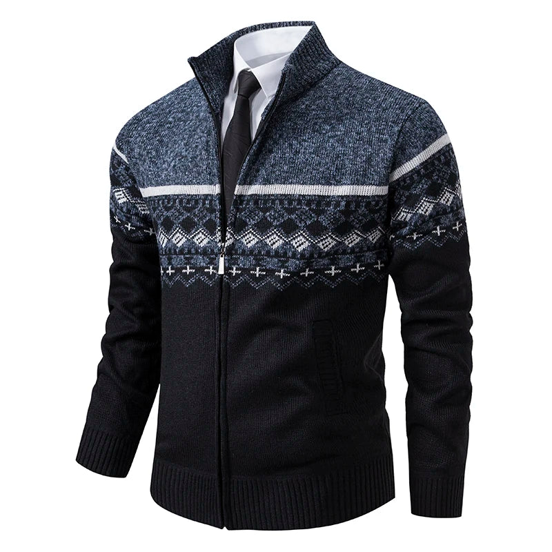 Howard™ – Cardigan à fermeture éclair en maille de style nordique
