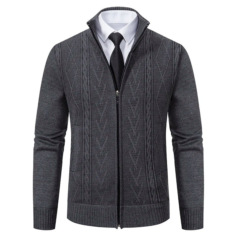 Dawson™ – Cardigan texturé à fermeture éclair