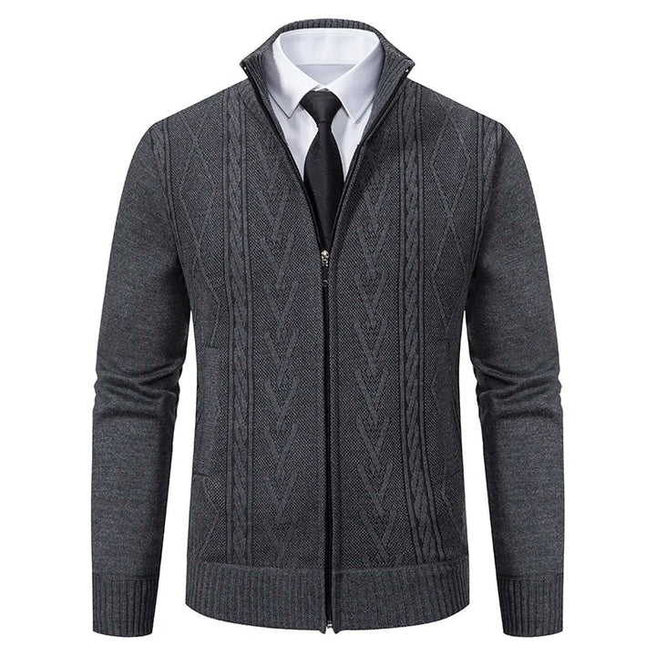 Dawson™ – Cardigan texturé à fermeture éclair