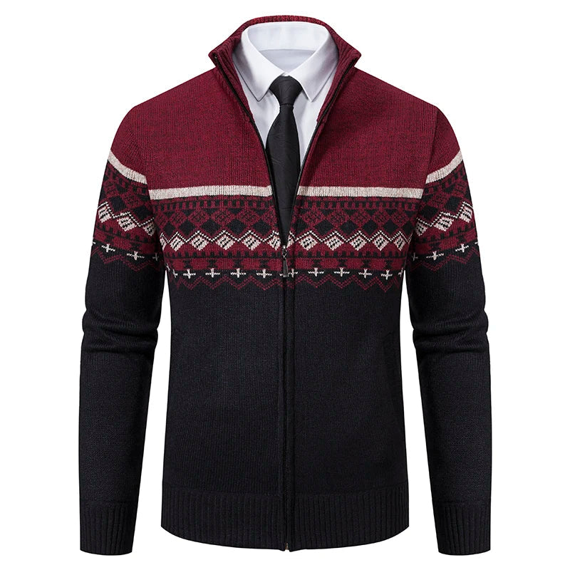 Howard™ – Cardigan à fermeture éclair en maille de style nordique