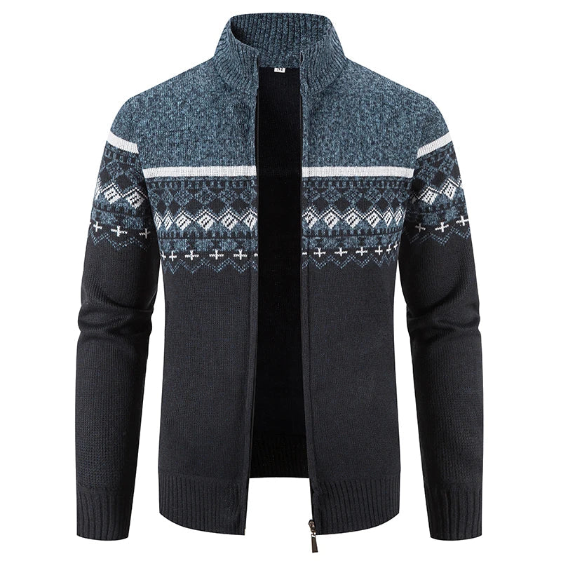 Howard™ – Cardigan à fermeture éclair en maille de style nordique