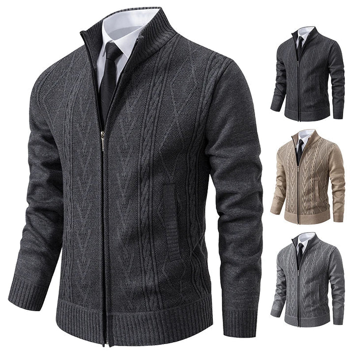 Langley™ – Cardigan à fermeture éclair en laine mérinos