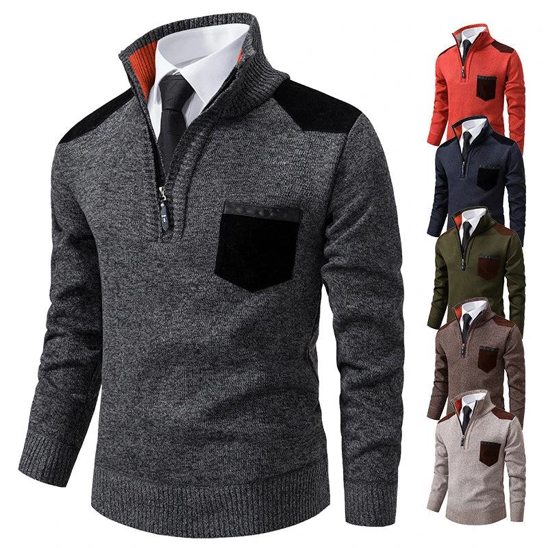 Clinton™ – Pull à moitié zippé exceptionnel