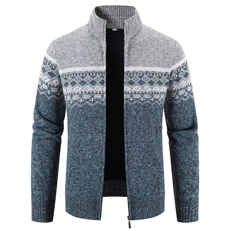 Howard™ – Cardigan à fermeture éclair en maille de style nordique