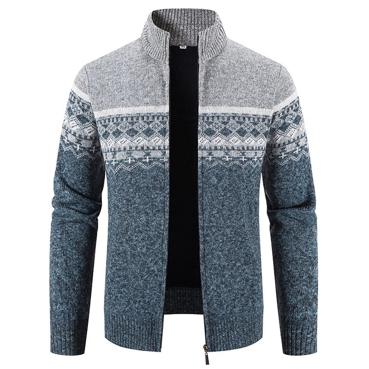 Howard™ – Cardigan à fermeture éclair en maille de style nordique