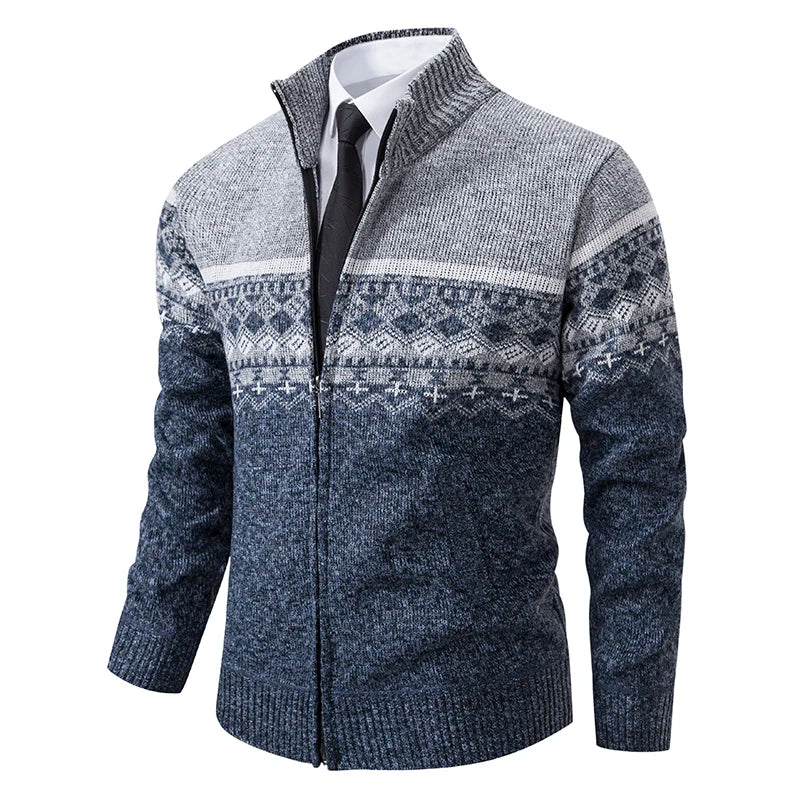 Howard™ – Cardigan à fermeture éclair en maille de style nordique