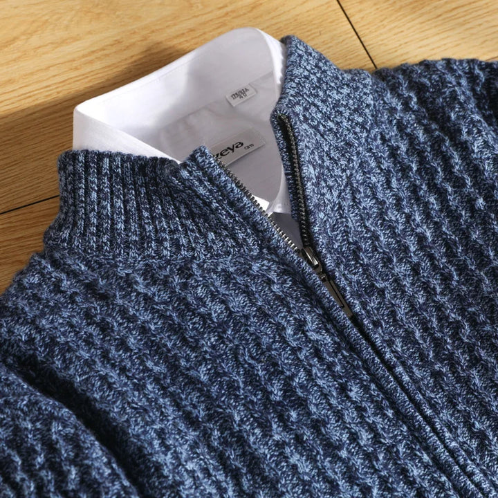 Belmont™ – Pullover en laine Mérinos avec fermeture éclair