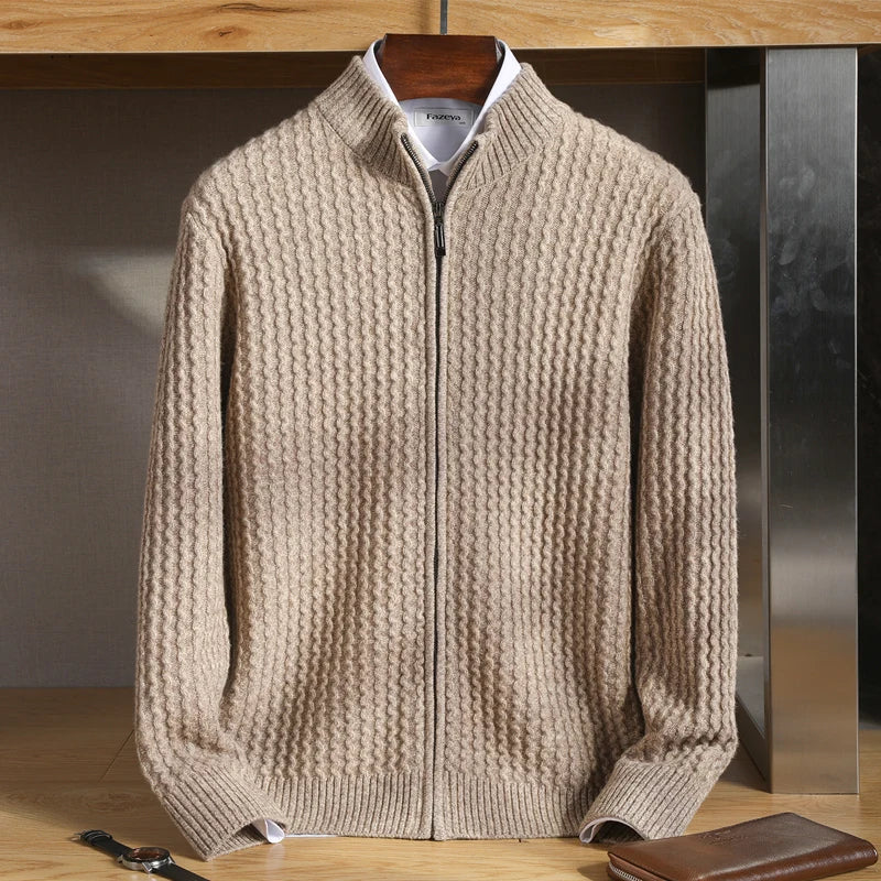 Belmont™ – Pullover en laine Mérinos avec fermeture éclair