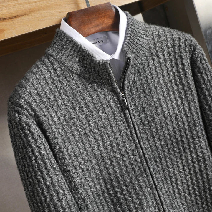 Belmont™ – Pullover en laine Mérinos avec fermeture éclair
