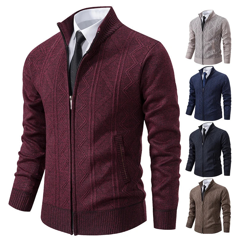 Dawson™ – Cardigan texturé à fermeture éclair