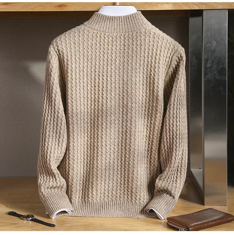 Belmont™ – Pullover en laine Mérinos avec fermeture éclair