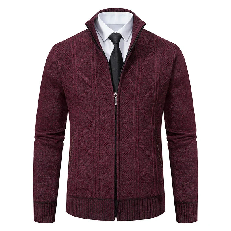 Dawson™ – Cardigan texturé à fermeture éclair